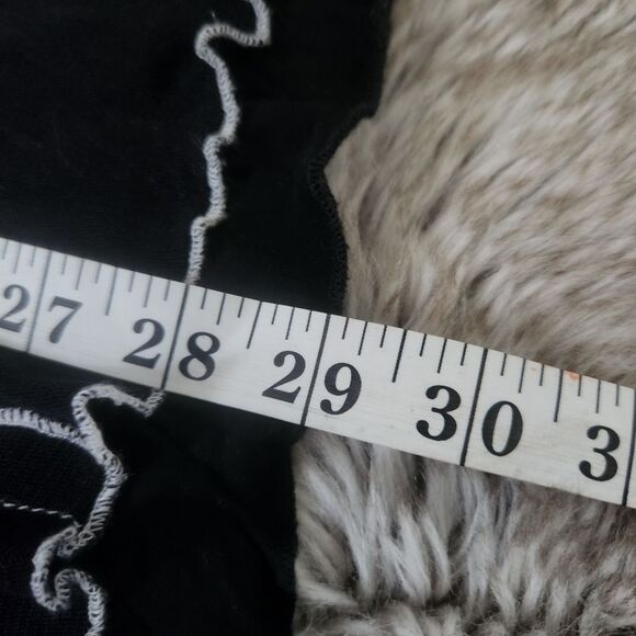 Violet Ruby Patchwork Pattern Mixed Black and White Tunic Tank Top Size Small - Picture 9 of 9